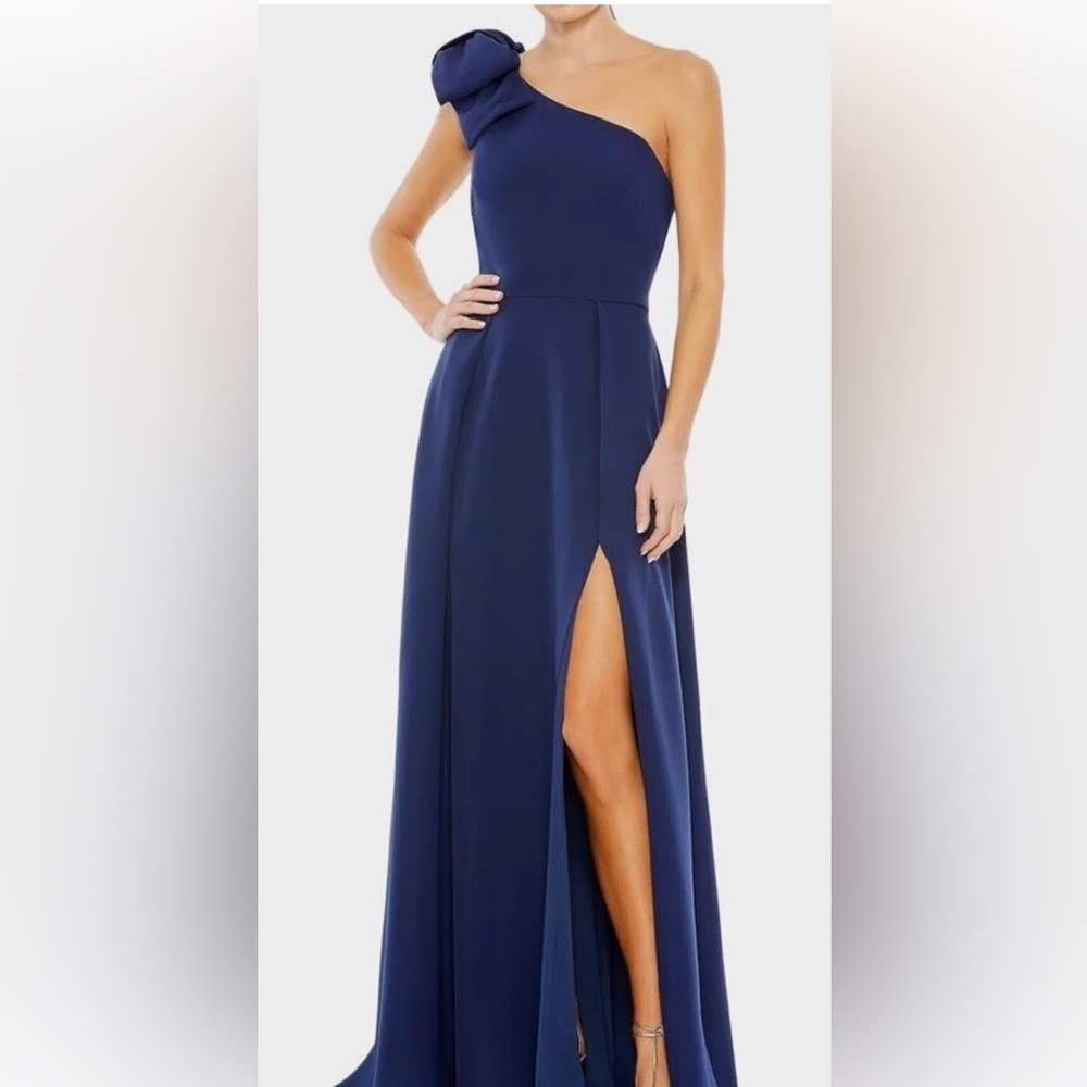 Mac Duggal long A line gown